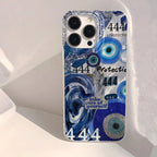 Evil Eye Butterfly Case for iPhone 17 16 15 14 13 12 11 Pro Max Plus 16e