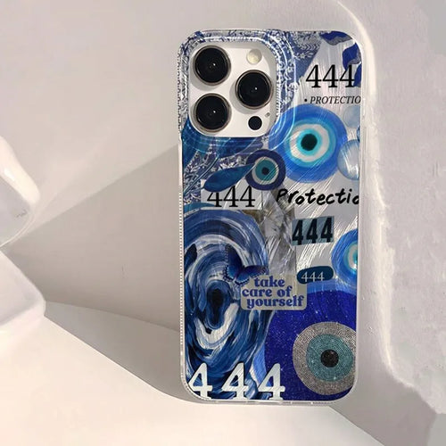 Evil Eye Butterfly Case for iPhone 17 16 15 14 13 12 11 Pro Max Plus 16e