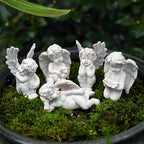5pcs Miniature Baby Angels Flowerpot Decor Figurines Fairy Garden Bonsai Accessories