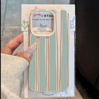 Striped Pattern Lychee Case for iPhone 17 16 15 14 13 12 Pro Max