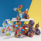 Pop Art Graffiti Balloon Dog Sculpture Animal Figures Decorative Home Decor Objects