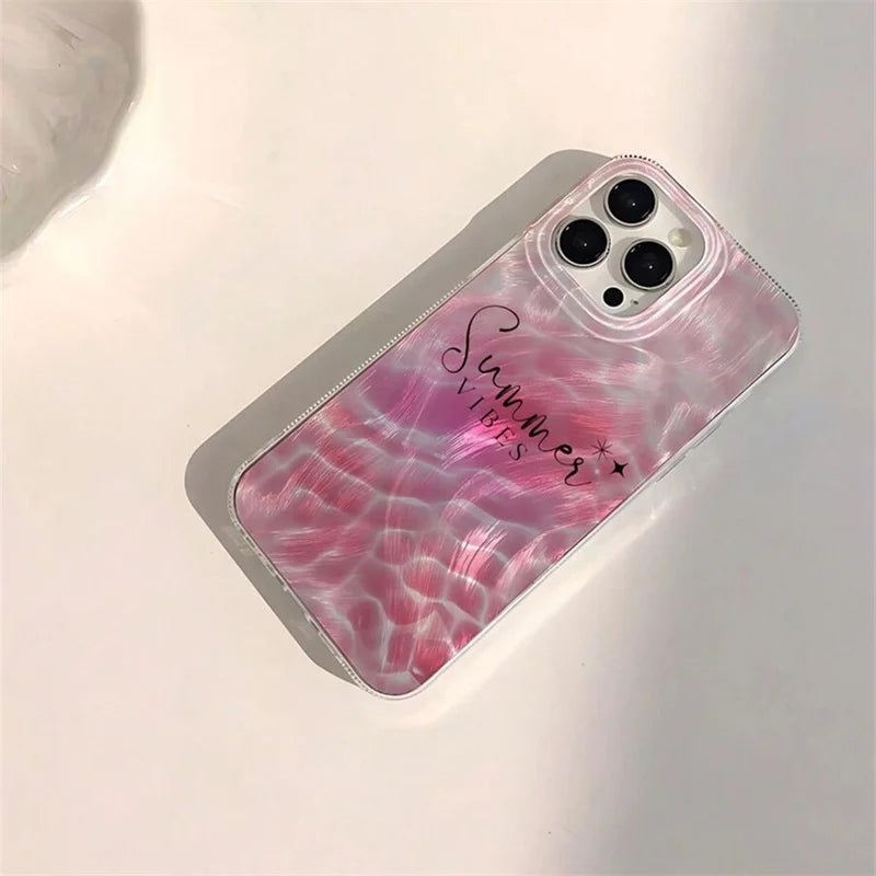 Floral Water Wave Case for Samsung A16 A15 A35 A55 S25 S24 S23 S22 Ultra FE