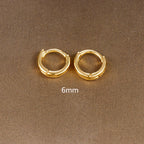 Fashion Zircon Link Chain Cross Hoop Earrings Stainless Steel