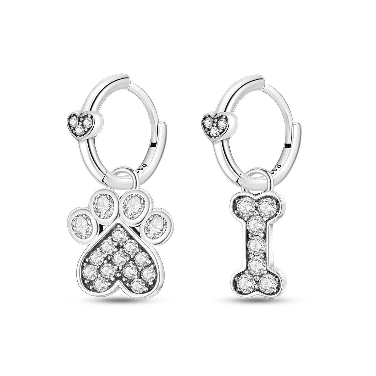 925 Sterling Silver Asymmetric Key Lock Drop Earrings Trendy Jewellery Gift