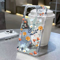 Transparent Floral Case for Samsung Galaxy S25 S24 S23 S22 Ultra FE A55 A15