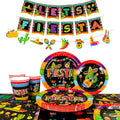 90pc Mexican Fiesta Party Tableware Set Plates Cups Napkins - Ship from UK