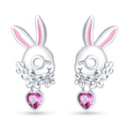 925 Sterling Silver Cats Dogs Animals Hoop Ear Studs Anniversary Gift