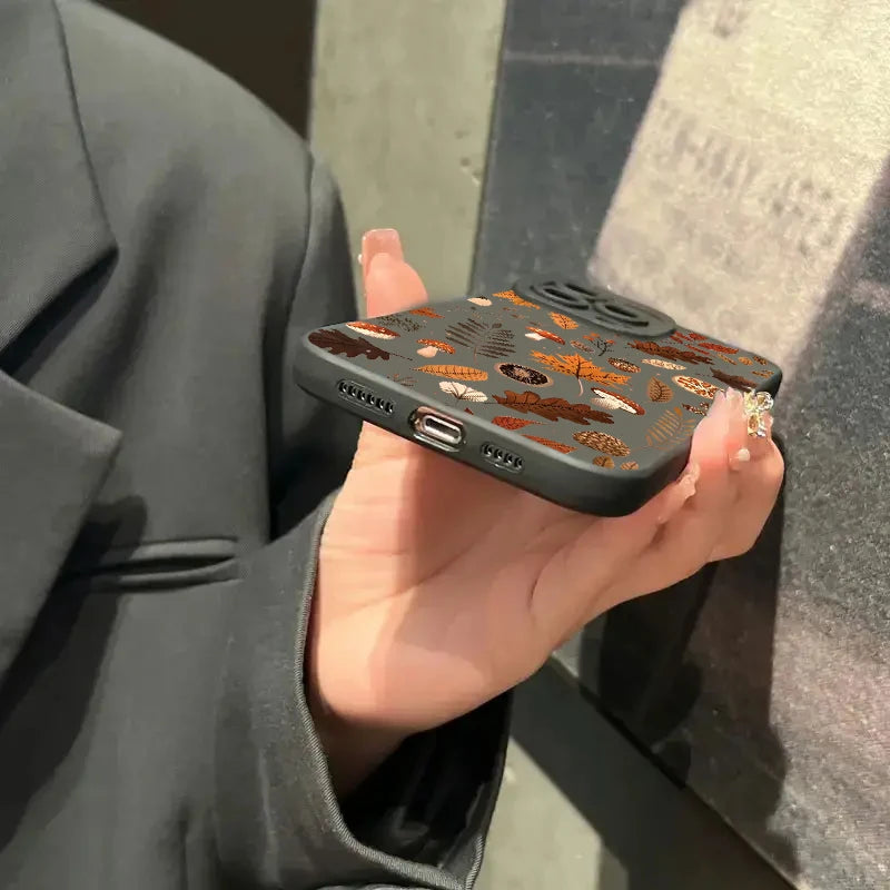Autumn Leaves Pattern Case for iPhone 17 16 15 14 13 12 Pro Max