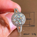 925 Sterling Silver Trendy Ring with Brilliant Cubic Zirconia Luxury Engagement Fashion Jewellery