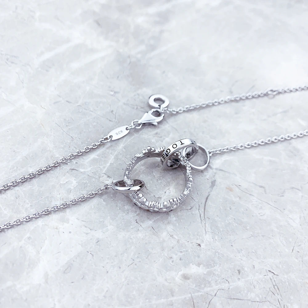 Queen Crown Link Chain Necklace 925 Sterling Silver Romantic Jewellery Gift