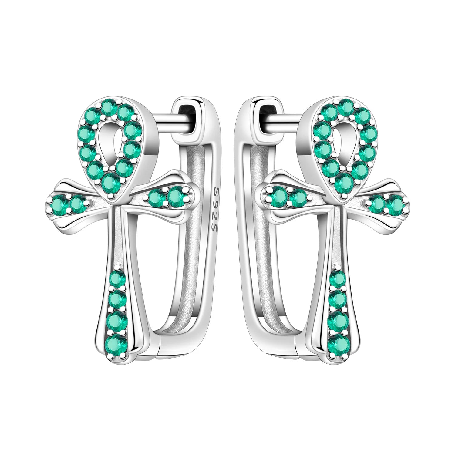 925 Sterling Silver Colourful Wavy Versatile Hoop Earrings Women's Jewellery