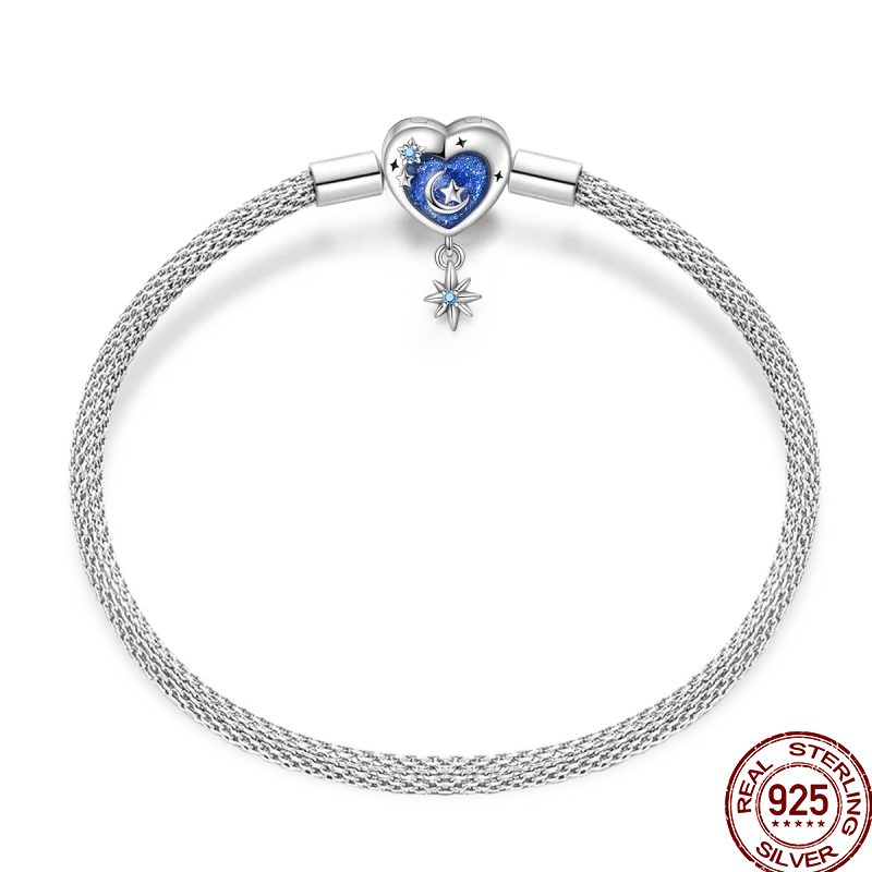 925 Silver 17-20CM Heart Pave Zirconia Original Bracelets Infinity Bracelet Fit DIY Charms Bead Birthday Jewelry Gifts Hot Sale
