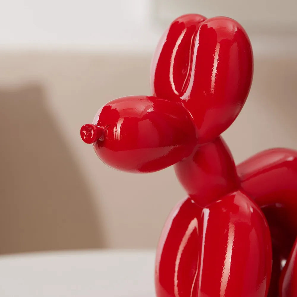 Funny Balloon Pooping Dog Sculptures Resin Pop Art Statue Bathroom Decoration Object