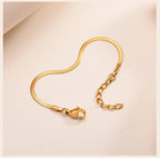 Snake Chain Bracelets for Little Girls 12cm-15cm, Hypoallergenic Non Tarnish Stainless Steel Adjustable Link