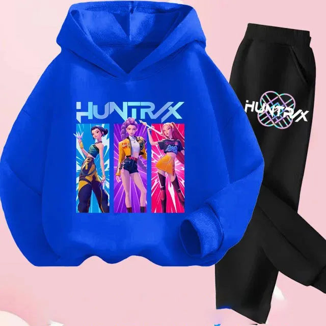 Toddler Girls Kpop Demon Hunters Fashion Hoodie & Sweatshirt Set Kids Suit