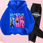 Toddler Girls Kpop Demon Hunters Fashion Hoodie & Sweatshirt Set Kids Suit