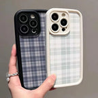 Retro Checkered Soft Case for Samsung Galaxy S25 S24 S23 S22 Ultra FE A55