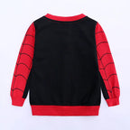 3pcs Spiderman Cosplay Costume Kids Boys Hooded Vest T-Shirt & Pants Tracksuit