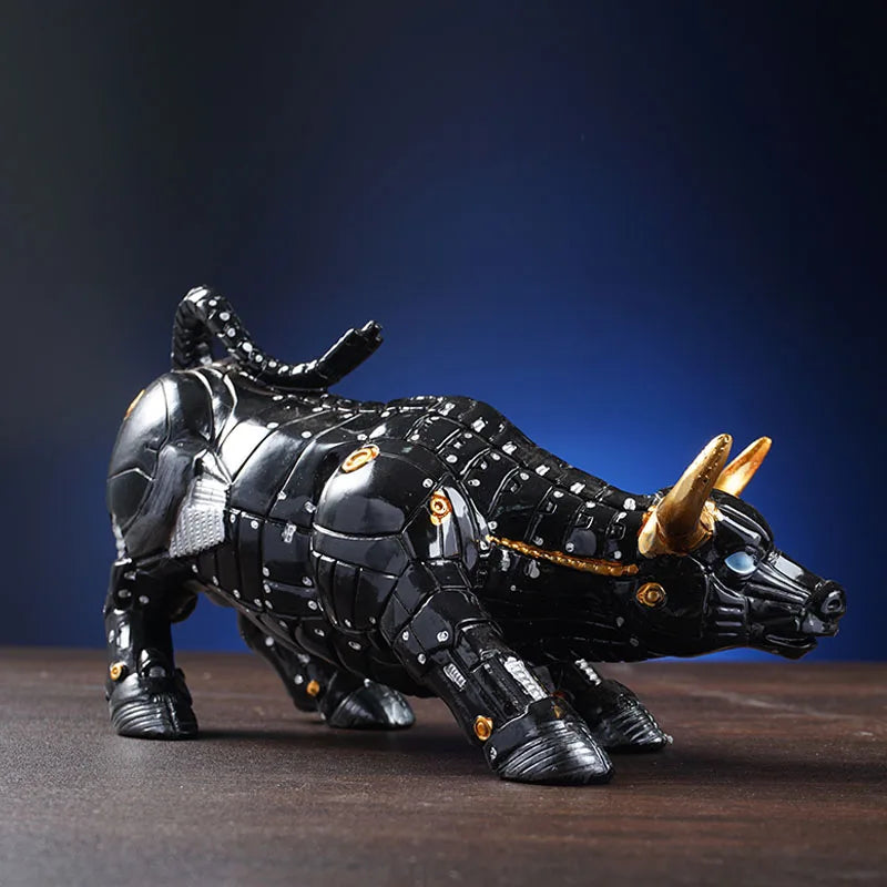 20cm The Miami Bitcoin Bull Model Statue Robot Sculpture Office Desk Wall Street OX