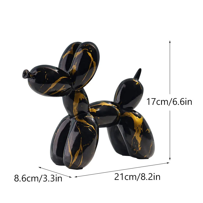 Pop Art Graffiti Balloon Dog Sculpture Animal Figures Decorative Home Decor Objects