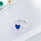 925 Sterling Silver Heart Adjustable Ring Engagement Wedding Luxury Jewellery Wholesale