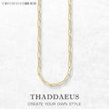 Yellow Gold Charm Necklace 925 Sterling Silver Fashion Jewellery Men Women