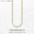 Yellow Gold Charm Necklace 925 Sterling Silver Fashion Jewellery Men Women