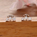 14K Gold Plated Stainless Steel Small Stud Earrings Mini Zircon