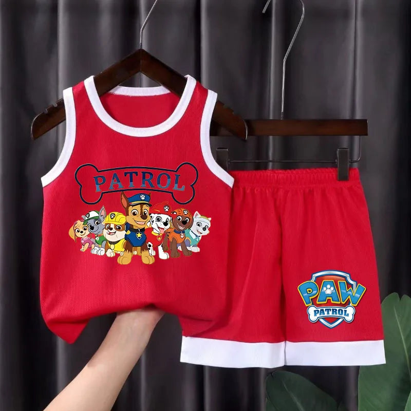 PAW Patrol Boys Basketball Vest and Shorts 2-Piece Set Summer Sport Suit