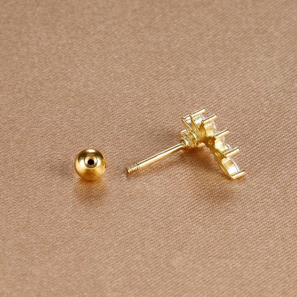 1PC 6 Styles Stainless Steel Mini Zircon Cartilage Piercing Stud