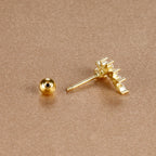 1PC 6 Styles Stainless Steel Mini Zircon Cartilage Piercing Stud