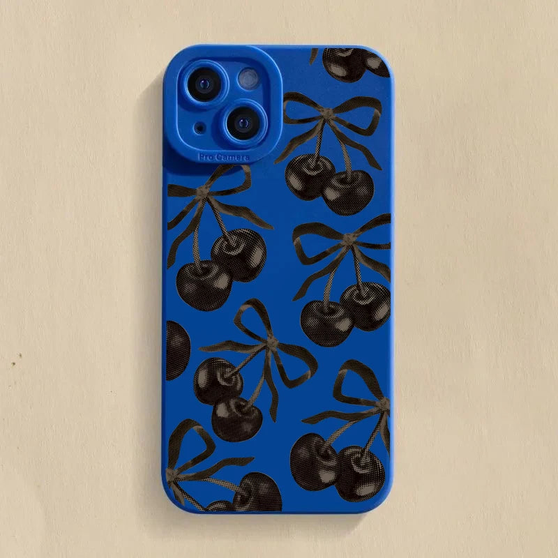 Cute Bow Cherry Case for Xiaomi Redmi Note 14 13 12 11 Pro Plus