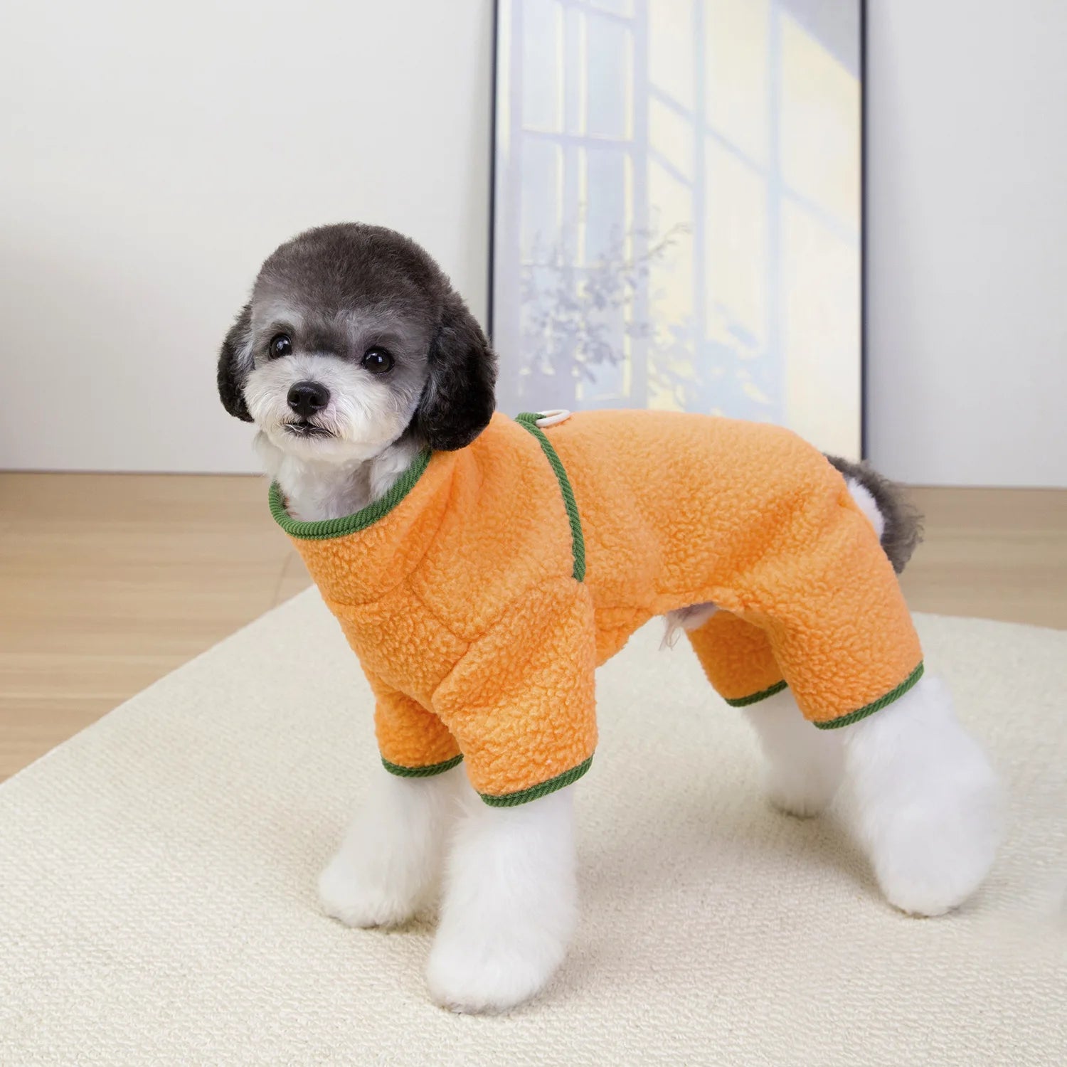 Thick Sherpa Dog Cat Clothes Warm Animal Pajamas Onesie Small Medium Pet