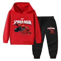 Kids Spiderman Printed Thin Sweatshirt & Sweatpants 2pcs Hooded Tracksuit