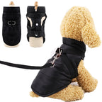 Warm Padded Vest for Dogs Red Black Dog Clothes Winter Apparels Puppy Coat Harness Jacket Waterproof Pet Clothing Costume XS-XXL