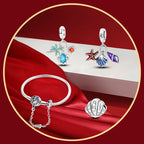 Set Jewelry/Star Moon Devil Eyes Positioning Buckle Sparkling Cross 925 Sterling Silver Original Fits Birthday Party Jewelry Gif