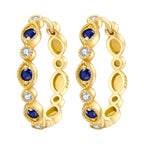 925 Sterling Silver Gold Temperament Versatile Hoop Earrings Birthday Gift