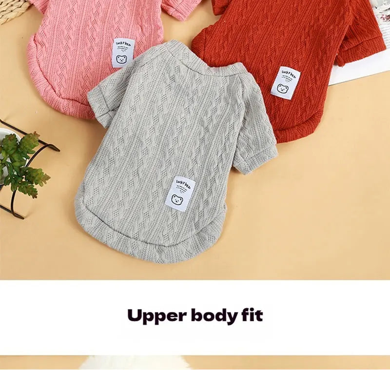 Classic Puppy Dog Knitting Sweater Winter Warm Pet Clothes for Small Dogs Cats Vest Pet Clothing Apparel French Bulldog Costume