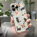 Graffiti Cartoon Dogs Cats Case for Samsung Galaxy A55 A35 A15 S24 S23 Ultra