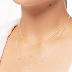 Double Chain Necklace Minimalist 925 Sterling Silver Bohemia Jewellery Gift