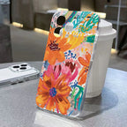 Floral Shockproof Case for iPhone 17 16 15 14 13 12 11 Pro Max Plus Clear