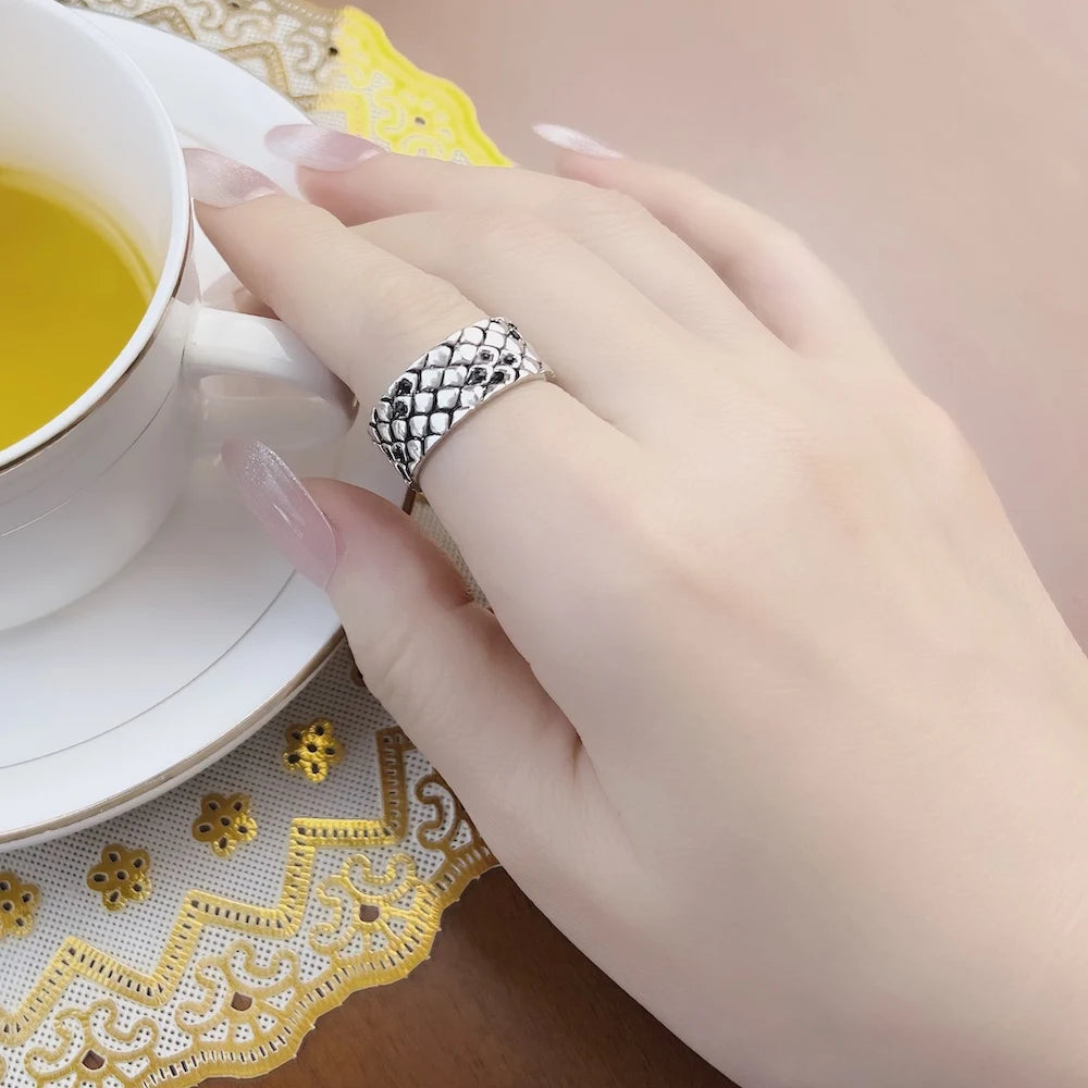 Vintage Snake Ring 925 Sterling Silver Summer Fashion Jewellery Girls Women