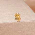 1PC Stainless Steel Star Moon Cartilage Piercing 18K Gold Plated