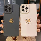 Cartoon Sun Moon Soft Case for Redmi Note 13 12 11 10 Pro Plus