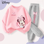Disney Minnie Mouse Girls Spring Autumn Pullover and Trousers 2-Piece Set