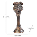 Animal Head Candlestick Resin Holder Horse Eagle Bulldog Monkey Lion Wolf Figurines