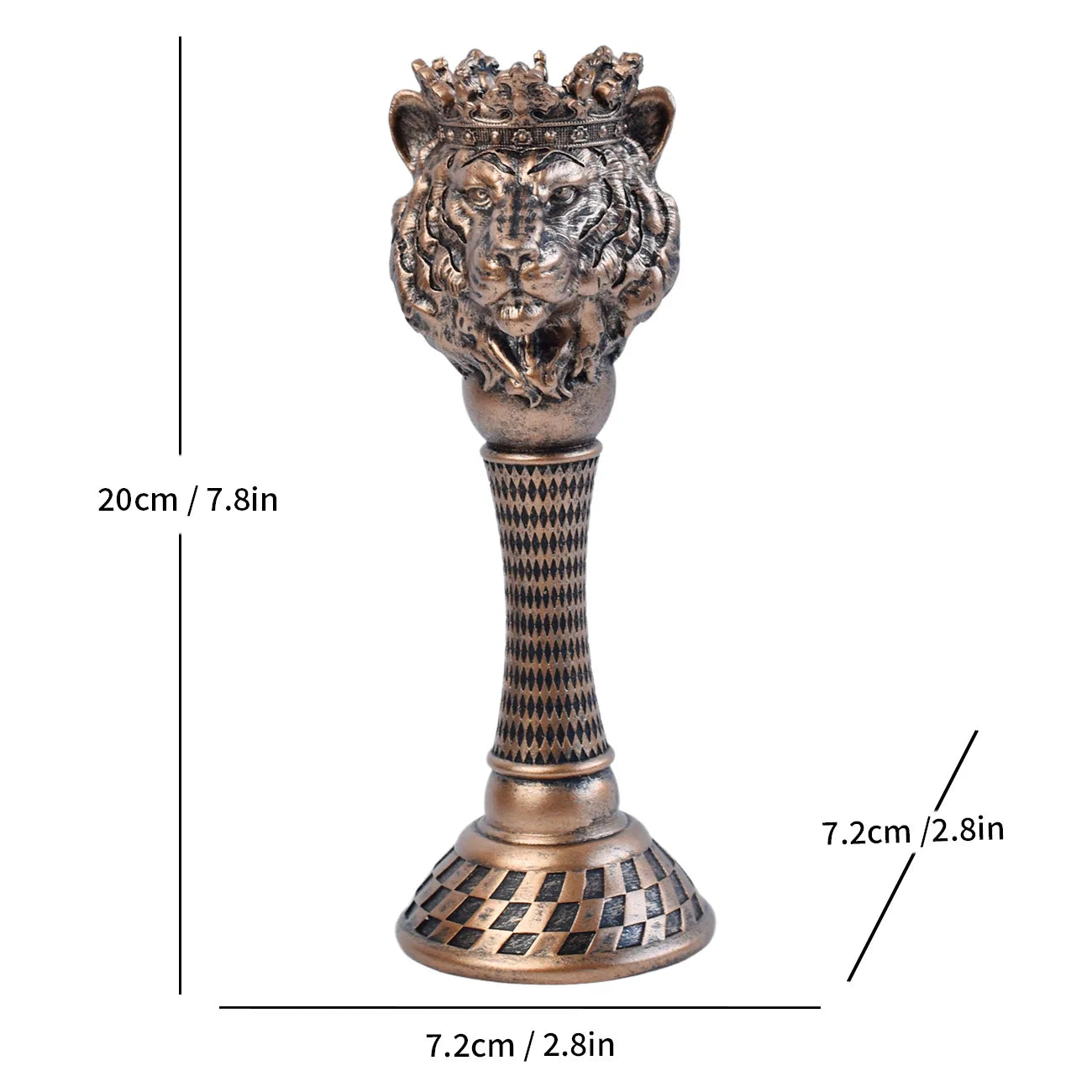 Animal Head Candlestick Resin Holder Horse Eagle Bulldog Monkey Lion Wolf Figurines