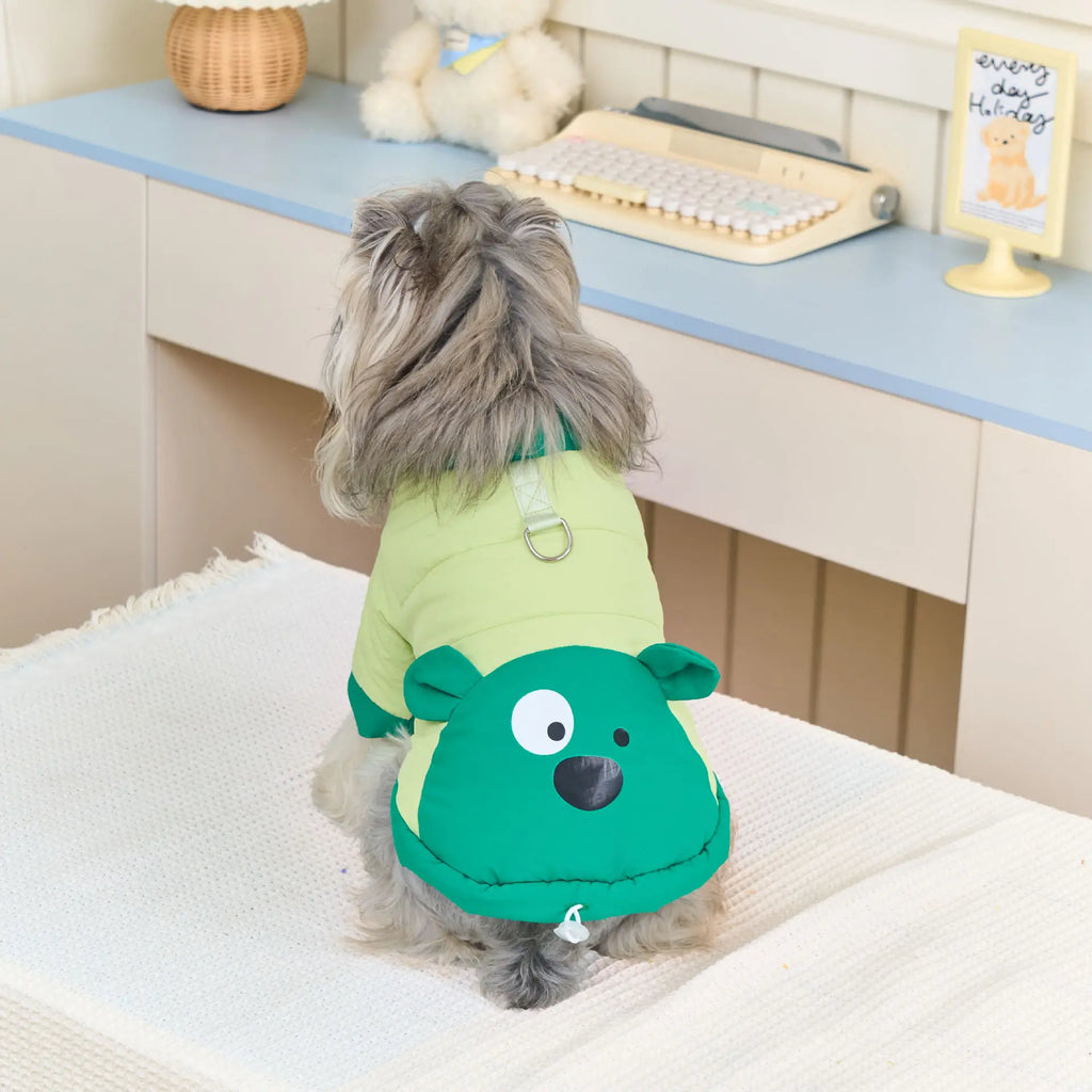 Dog Winter Coat Fleece Jacket Cute Bear Puppy Outfit Warm Winter Clothes