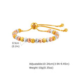 Two Tone Chain Bracelet for Women, Chunky Mixed Metal Link, Stainless Steel Waterproof Jewelry, Stylish Adjustable Wristband