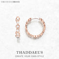 Rose Gold Creole Circles Hinged Hoop Earrings 925 Sterling Silver Glam